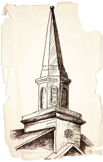 Drawing of Church Steeple
