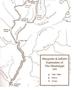 Map of Mississippi Exploration